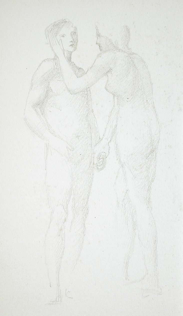 Två kvinnliga nakenbilder av Edward Burne-Jones