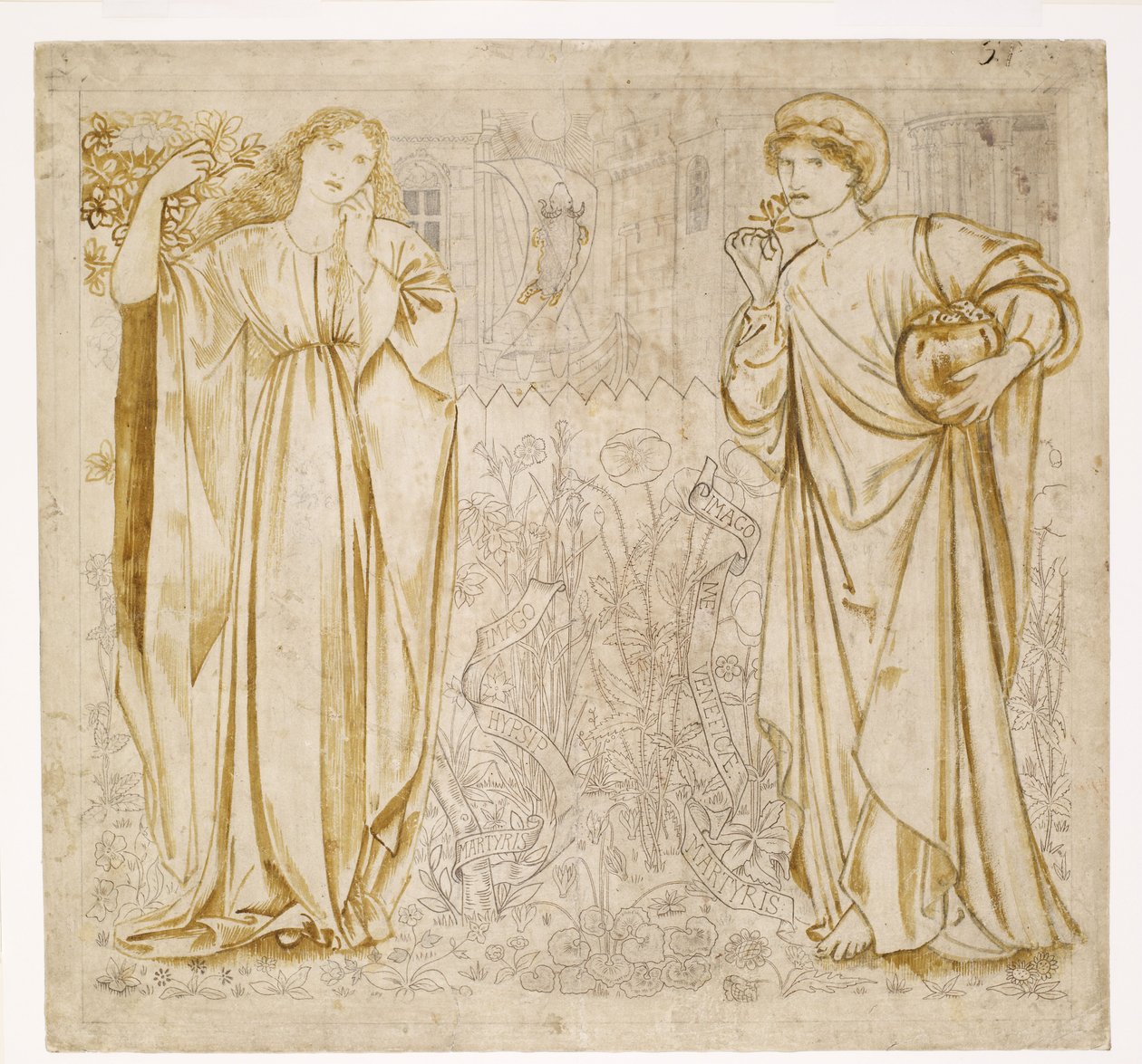 Chaucers "Legend of Good Women" - Hypsiphile And Medea av Edward Burne Jones