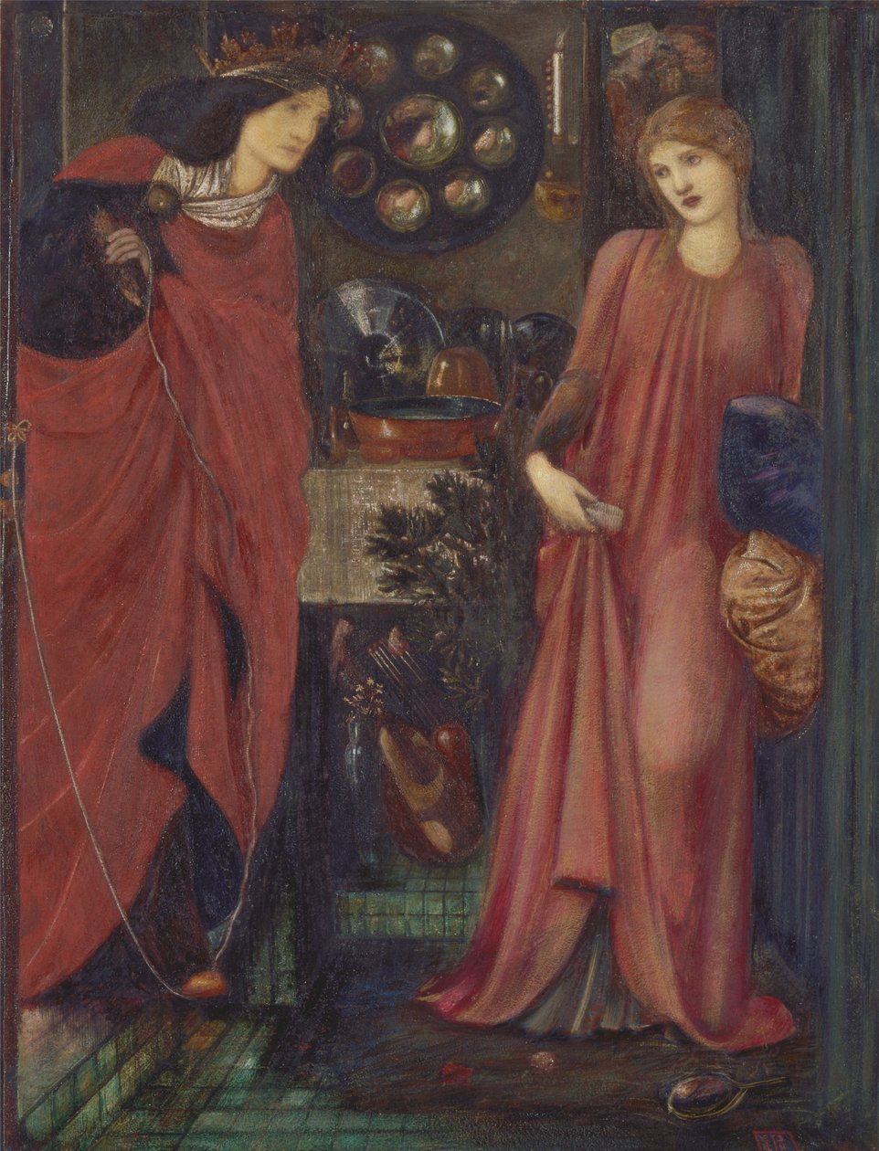 Fair Rosamund och drottning Eleanor av Edward Burne Jones