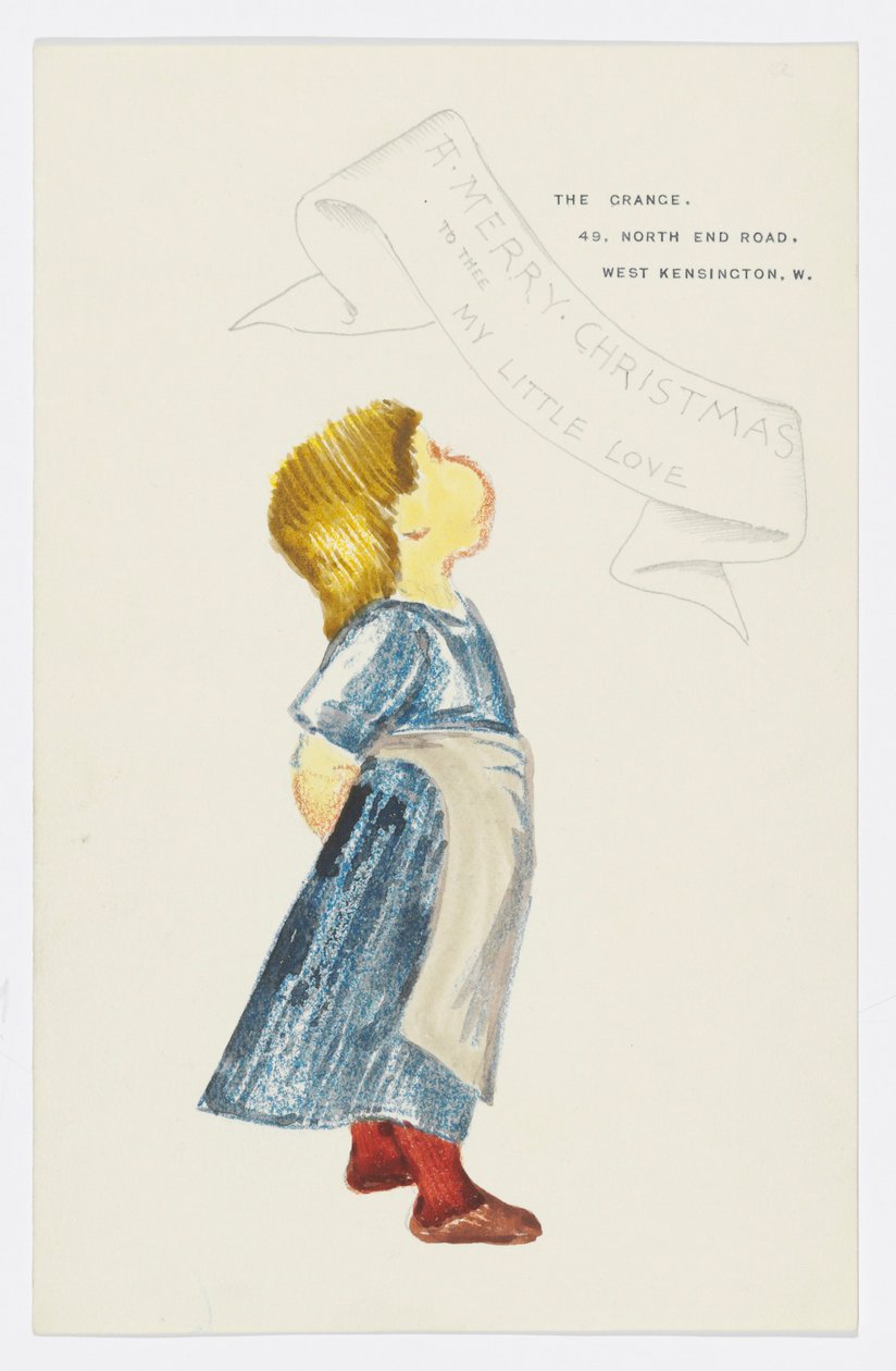 Brev till konstnärens barnbarn Angela Thirkell (penna på papper) av Edward Burne Jones