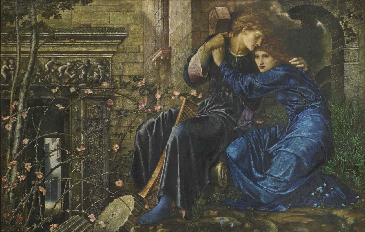 Kärlek bland ruinerna, 1870-1873. av Edward Burne Jones