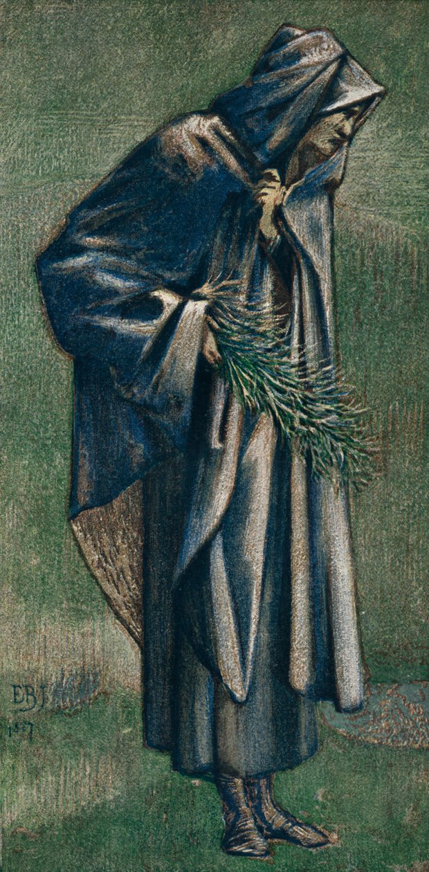 Studie för St. Joseph in Picture, The Star of Bethlehem, 1887. av Edward Burne Jones