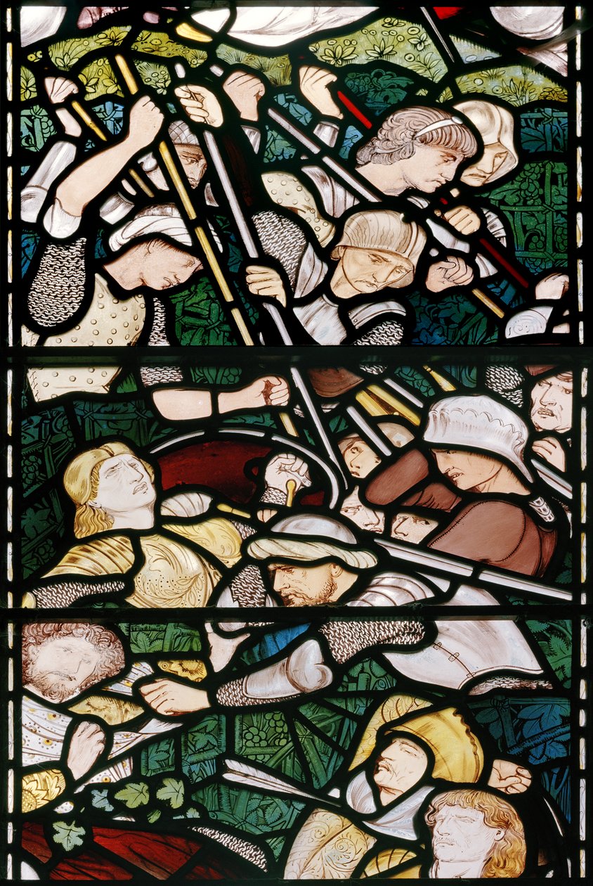 Slaget vid Beth Horon, 1862-3 (målat glas) av Edward Burne Jones