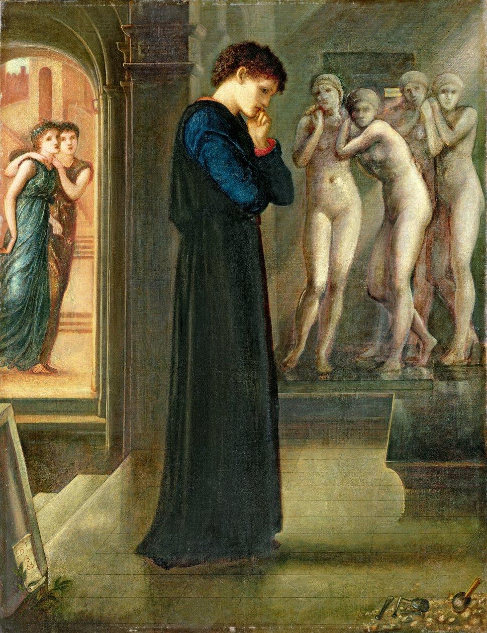 Hjärtat önskar, från serien "Pygmalion och bilden", 1868 av Edward Burne Jones