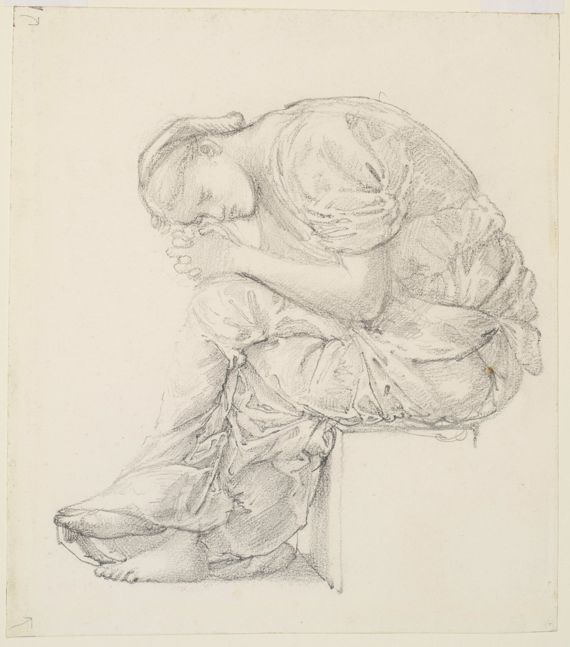 The Lament - Studera för figuren till höger av Edward Burne Jones