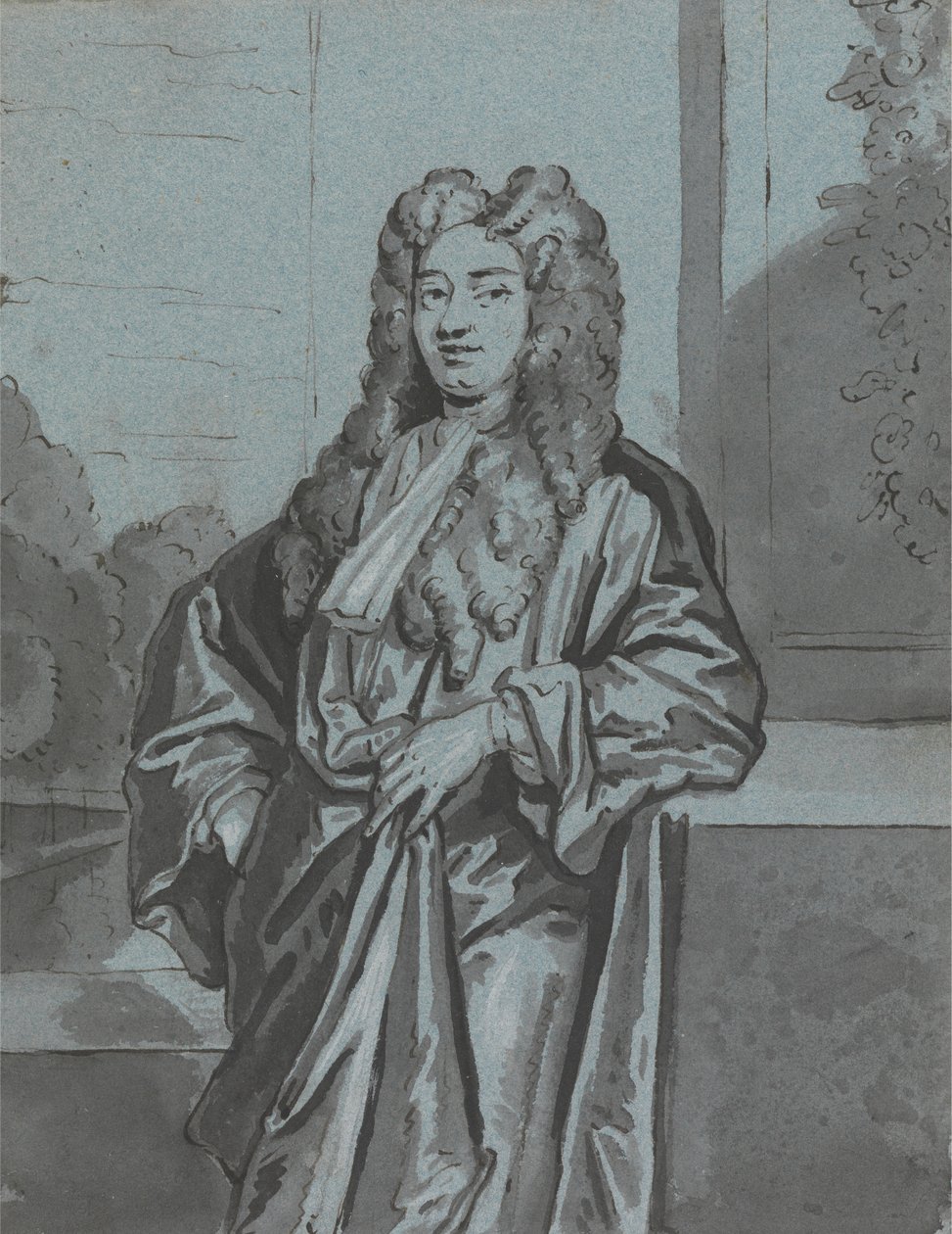 En gentleman eller en präst som bär långklänning och band av Edward Byng
