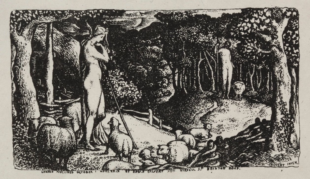 Idealiskt pastoralt liv, 1829. av Edward Calvert