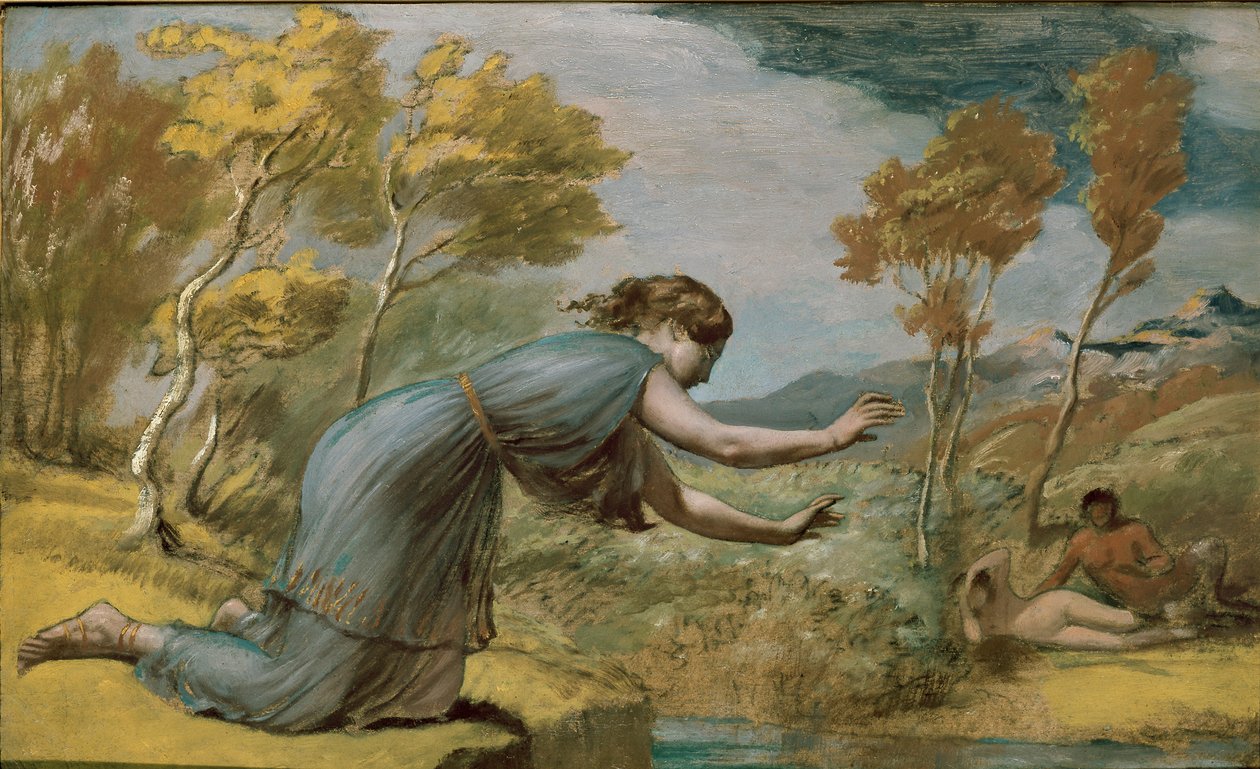 Psyche at the Stream, mitten av 1800-talet av Edward Calvert