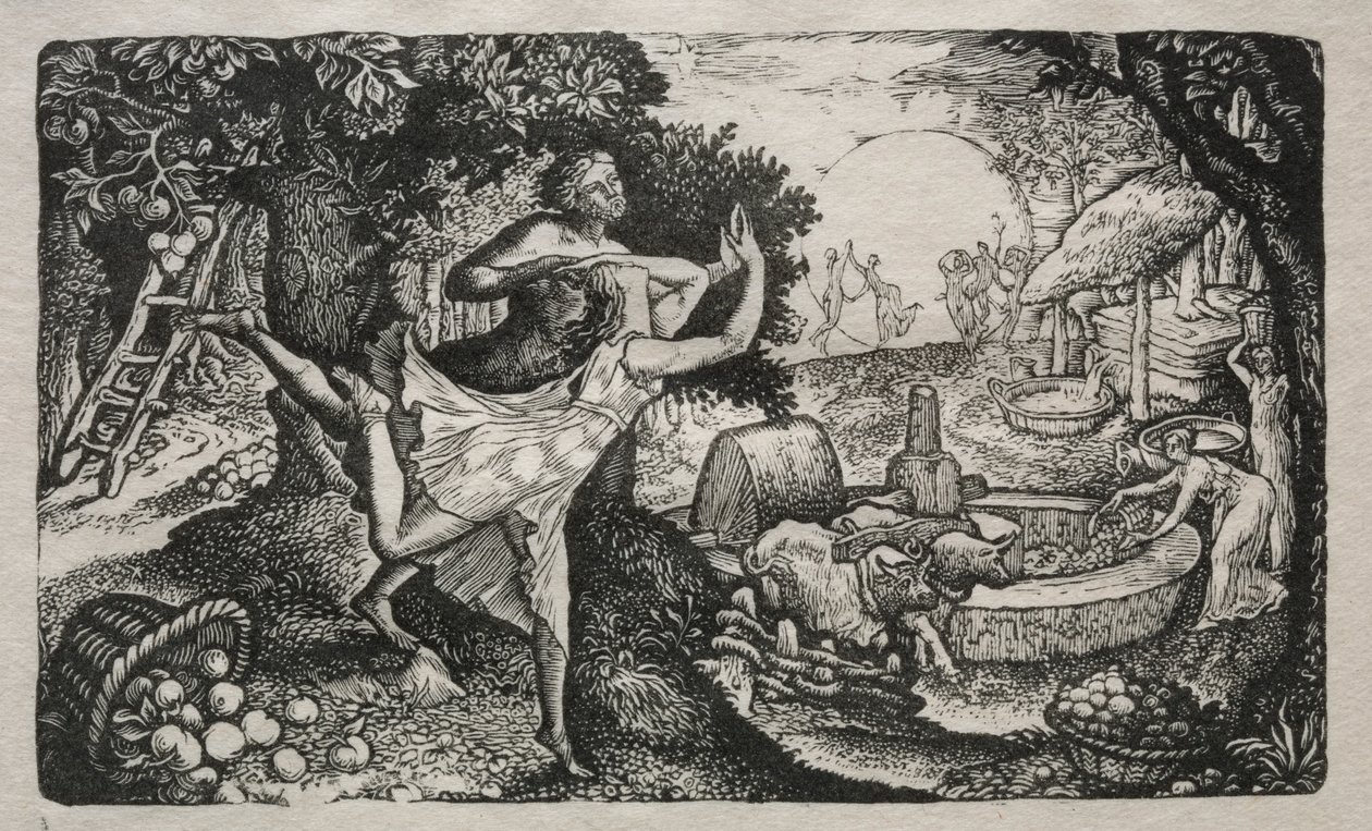 Cyderfesten: A Vision of Joy and Thanksgiving, 1829. av Edward Calvert