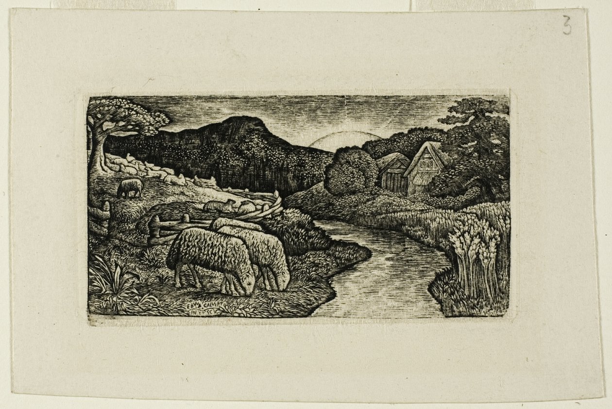 Fåren i denna betesmark av Edward Calvert