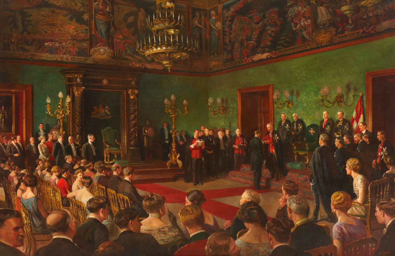 Pilgrimsfärd, 26 mars 1926, medlem av Royal Victorian Order of St John Investiture på Malta av Edward Caruana Dingli