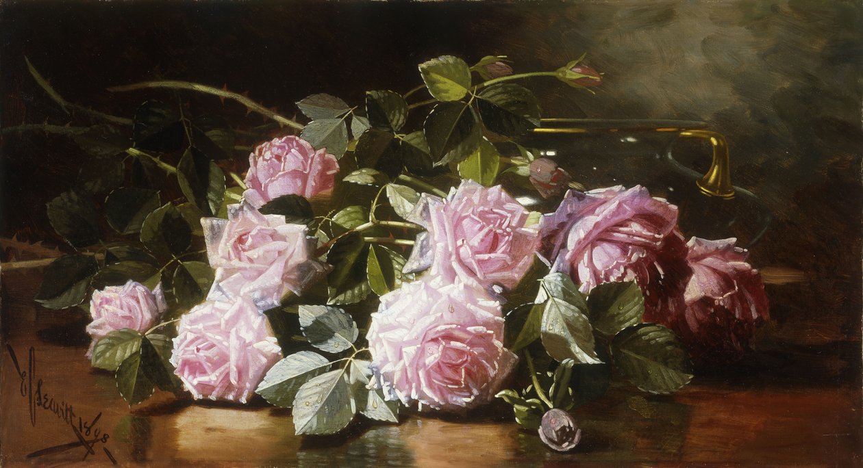 Regntvättade rosor, 1898 av Edward Chalmers Leavitt