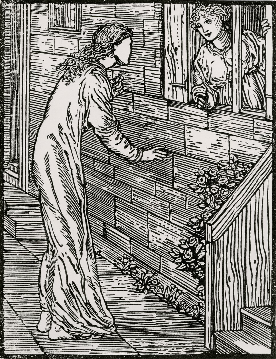 Kommer till den andra av Edward Coley (after) Burne Jones