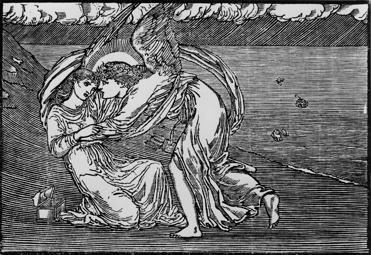 Cupid återupplivar henne av Edward Coley (after) Burne Jones