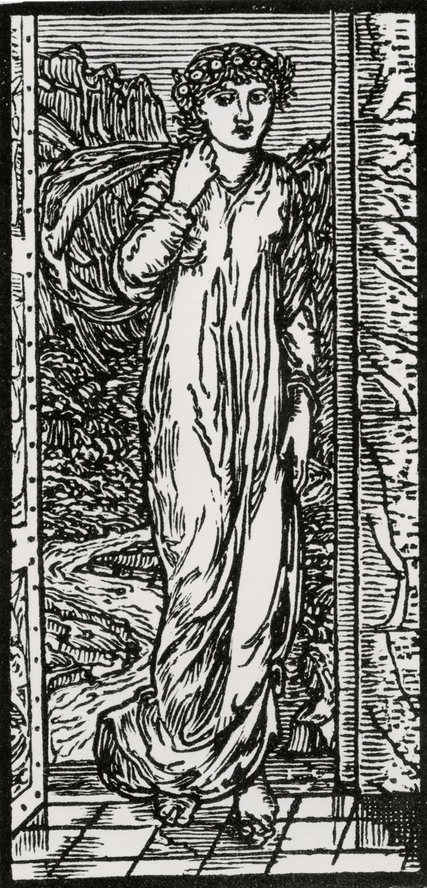 Psyke i trädgården av Edward Coley (after) Burne Jones