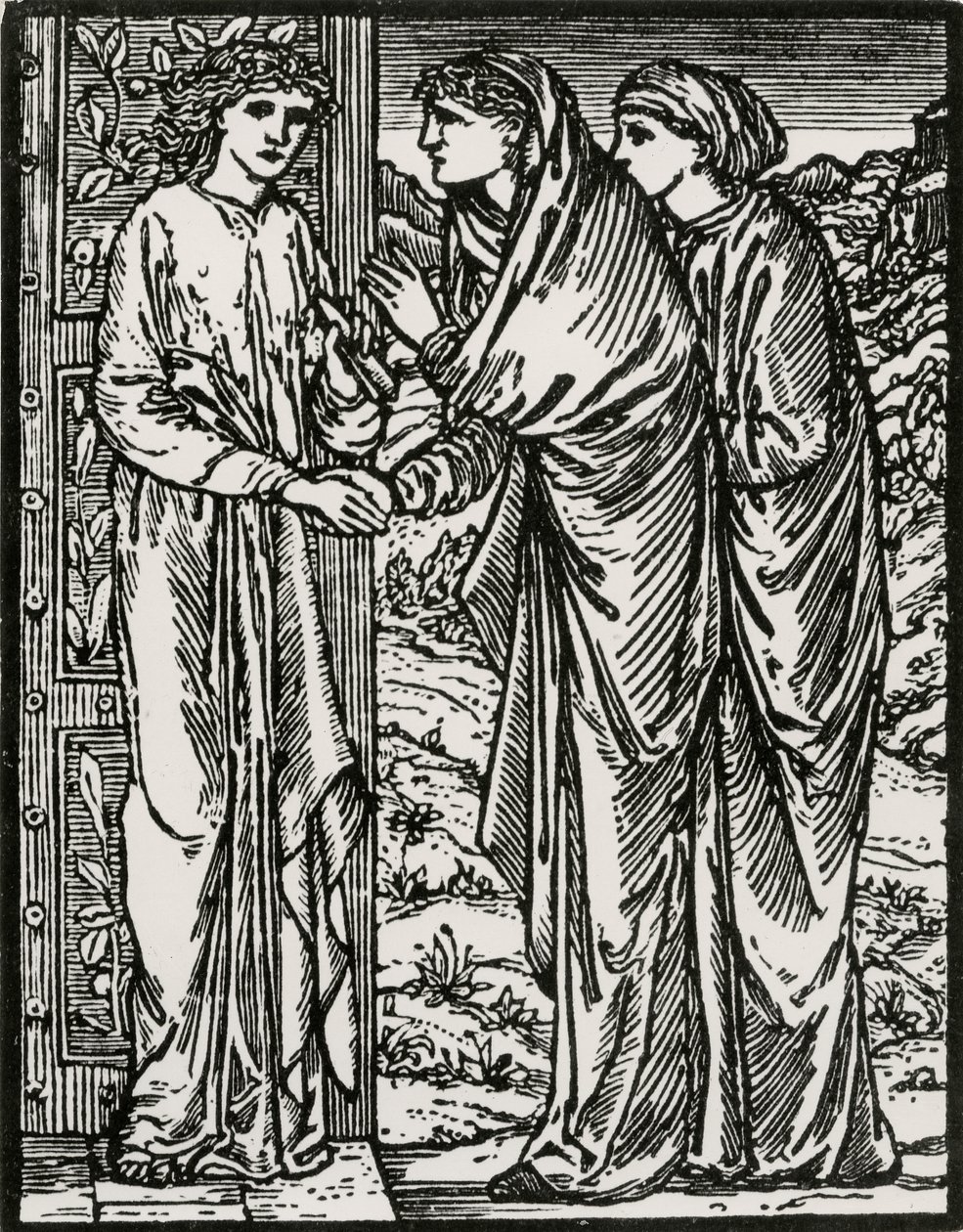Andra besöket av Edward Coley (after) Burne Jones