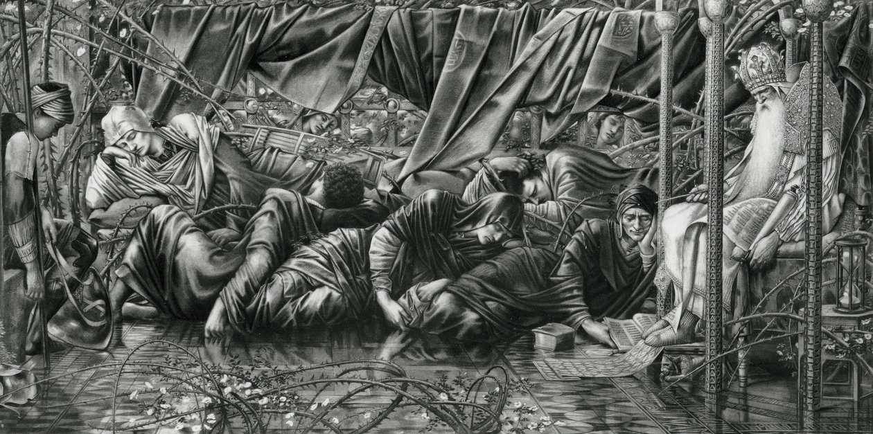 Rådskammaren, från The Briar Rose Series av Edward Coley (after) Burne Jones