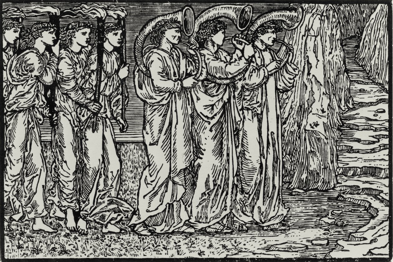 Processionen till kullen av Edward Coley (after) Burne Jones