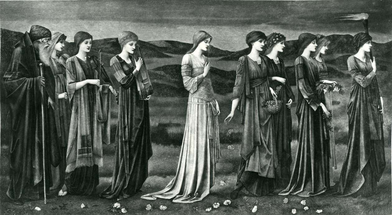 Psykets bröllop av Edward Coley (after) Burne Jones