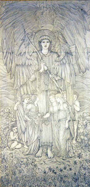 Love that Moves the Sun (penna på papper) av Edward Coley Burne Jones