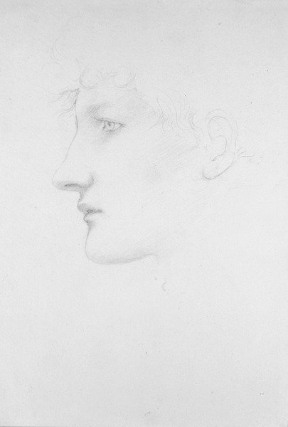 Porträtt av Bessie Keene (penna på papper) av Edward Coley Burne Jones