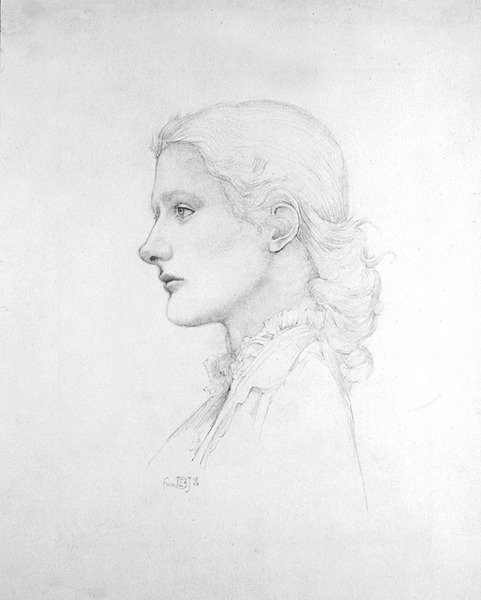 Porträtt av Lucy Merrill av Edward Coley Burne Jones