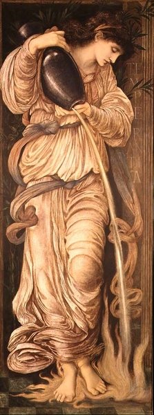 Temperance, ca 1867 (blandade media) av Edward Coley Burne Jones