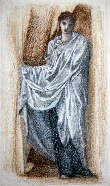 Kvinna i en klassisk dräkt av Edward Coley Burne Jones