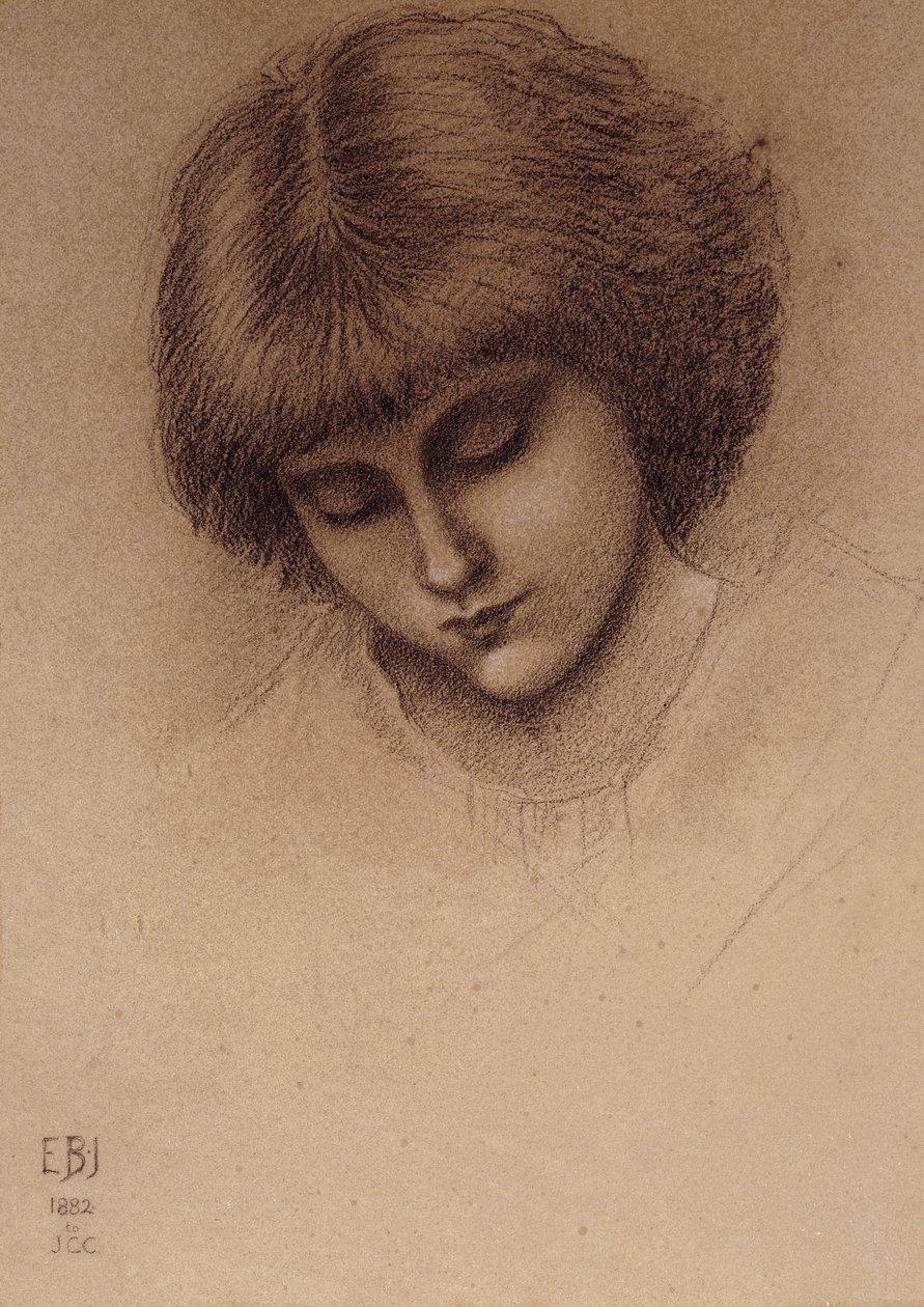 En studie för "King Cophetua and the Beggar Maid", av Edward Burne-Jones