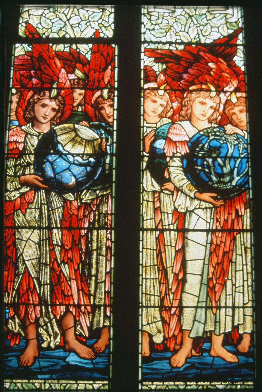 Skapelsens änglar: den tredje och fjärde dagen, 1895 av Edward Burne Jones