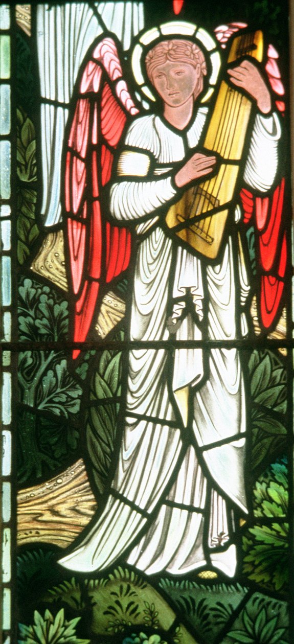 Angels of Paradise: musikalisk ängel, 1897 av Edward Burne Jones