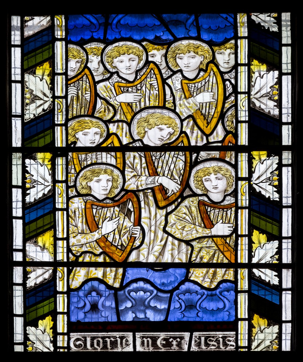 Cambridge, All Saints, Morris Marshall & Faulkner & Co, Edward Burne-Jones, Gloria In Excelsis, 1866 av Edward Burne Jones