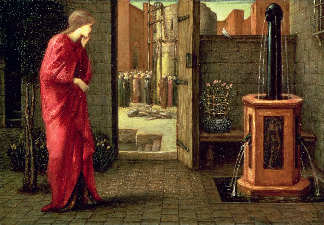 Danae tittar på byggnaden av Brazen Tower, 1872 av Edward Burne Jones