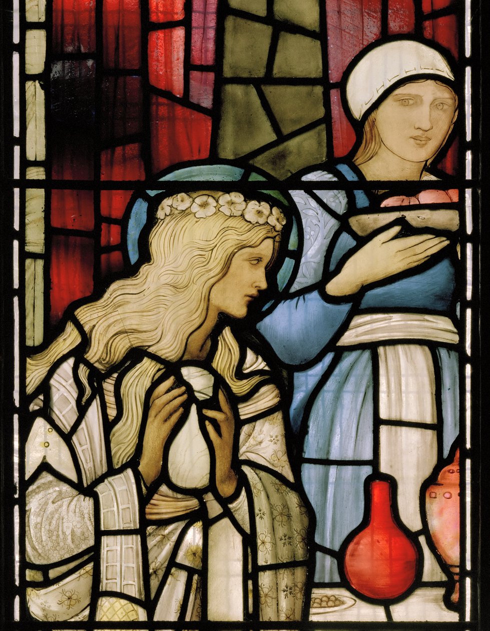 Detalj från "Feast In The House Of Simon" av Edward Coley Burne Jones