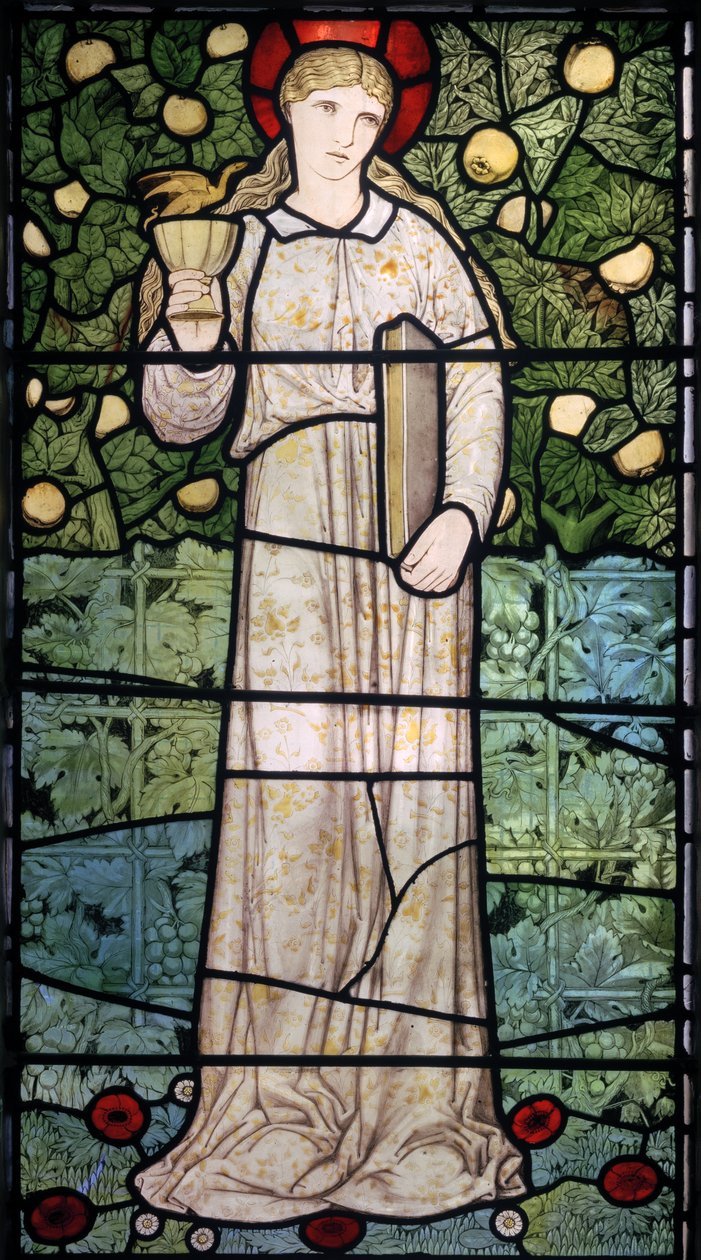 Faith, 1867 (målat glas) av Edward Burne Jones