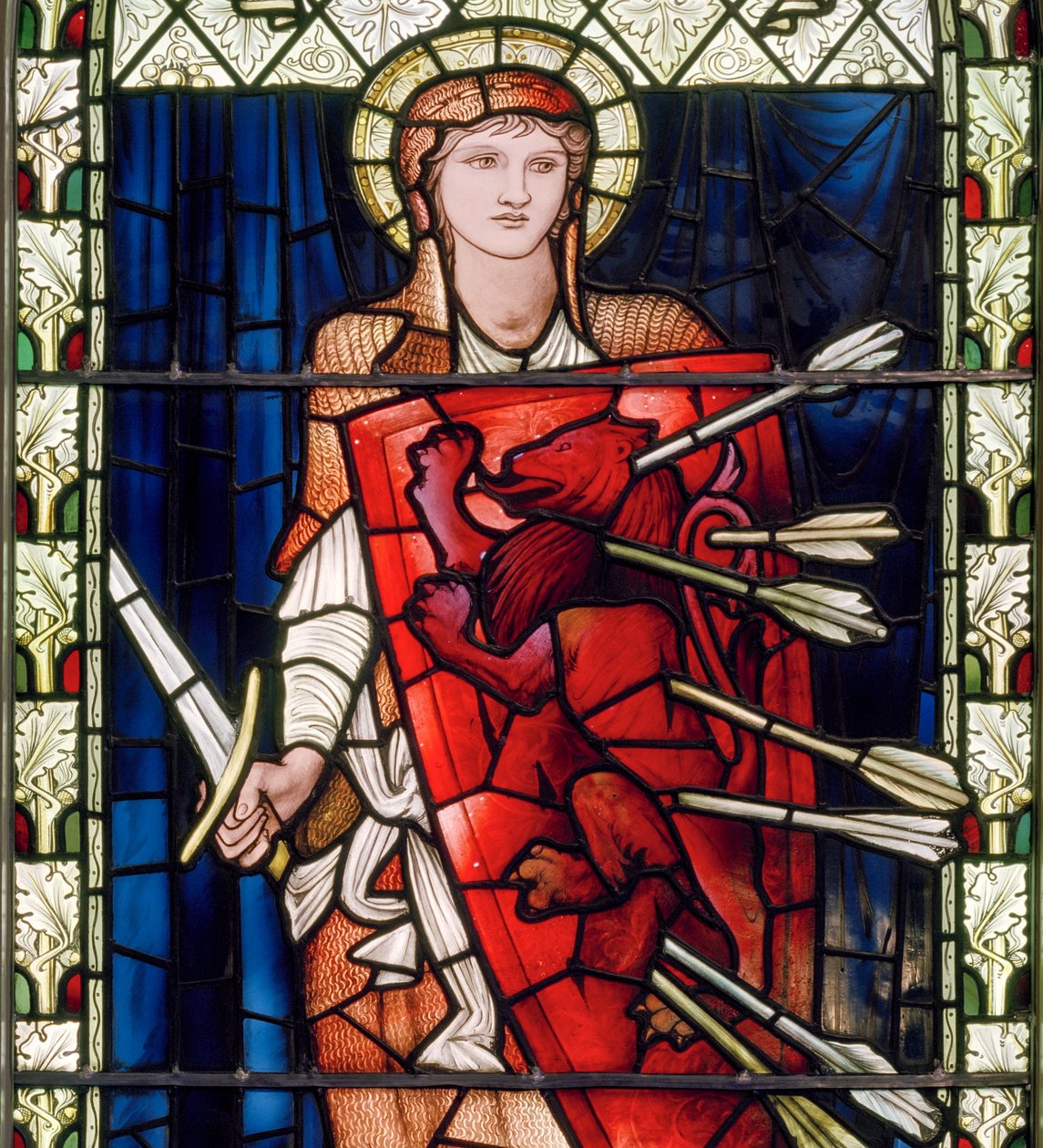 Figure of Fortitude, ca 1896 (målat glas) av Edward Burne Jones