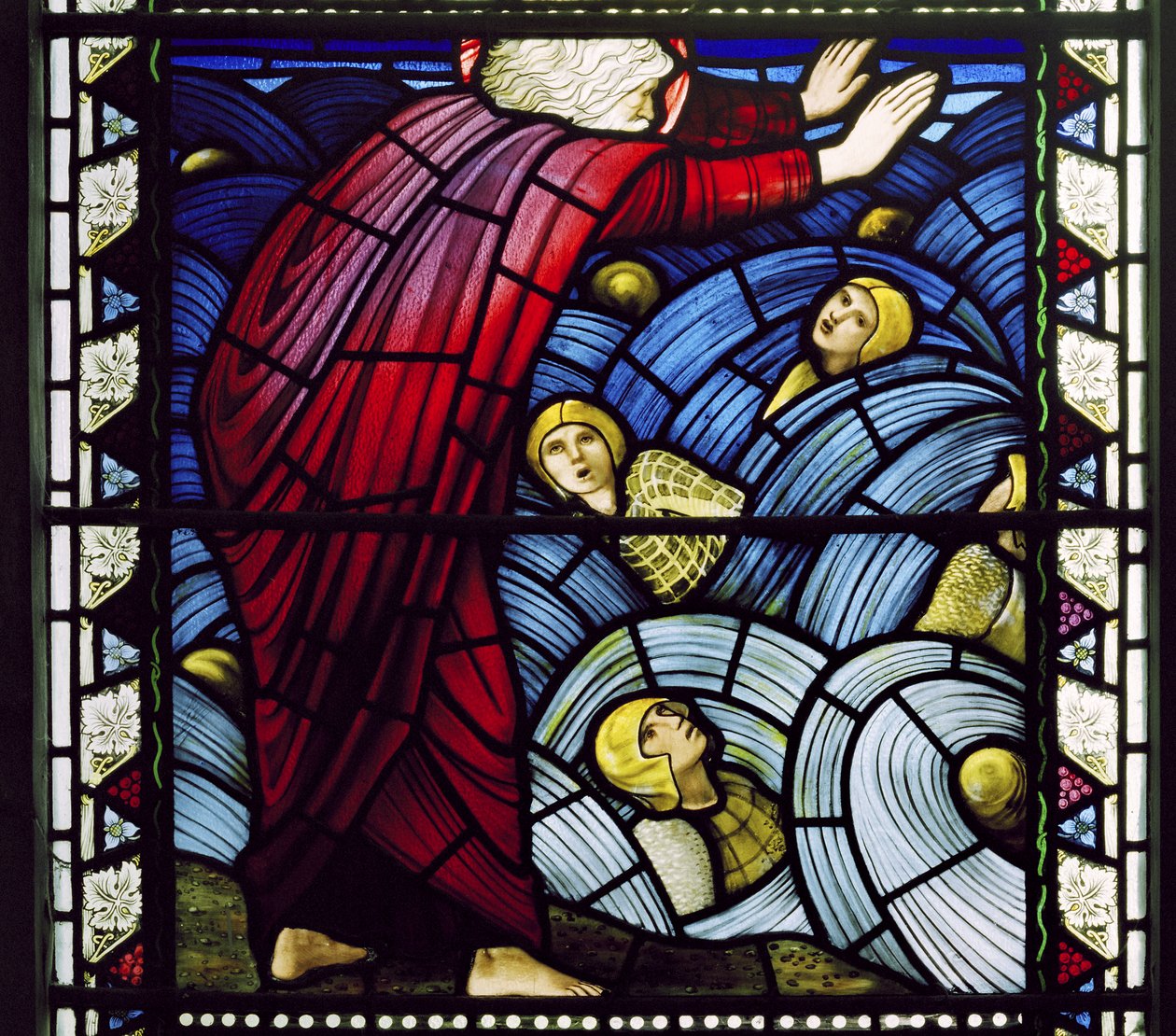 Kirkcaldy Old Kirk, Morris & Co., Edward Burne-Jones, Röda havets passage, 1886 av Edward Burne Jones