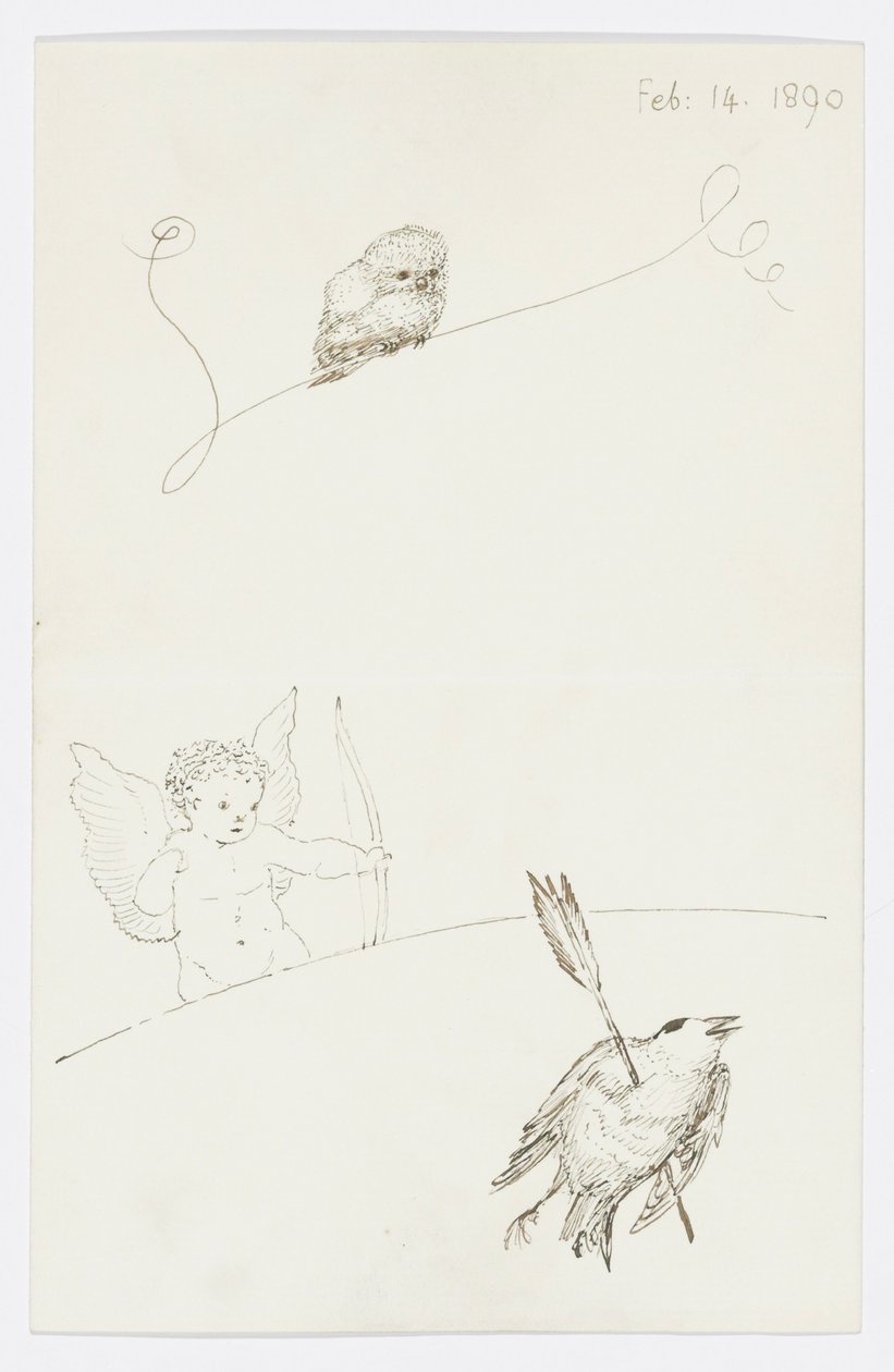 Brev till konstnärens barnbarn Angela Thirkell (penna på papper) av Edward Burne Jones