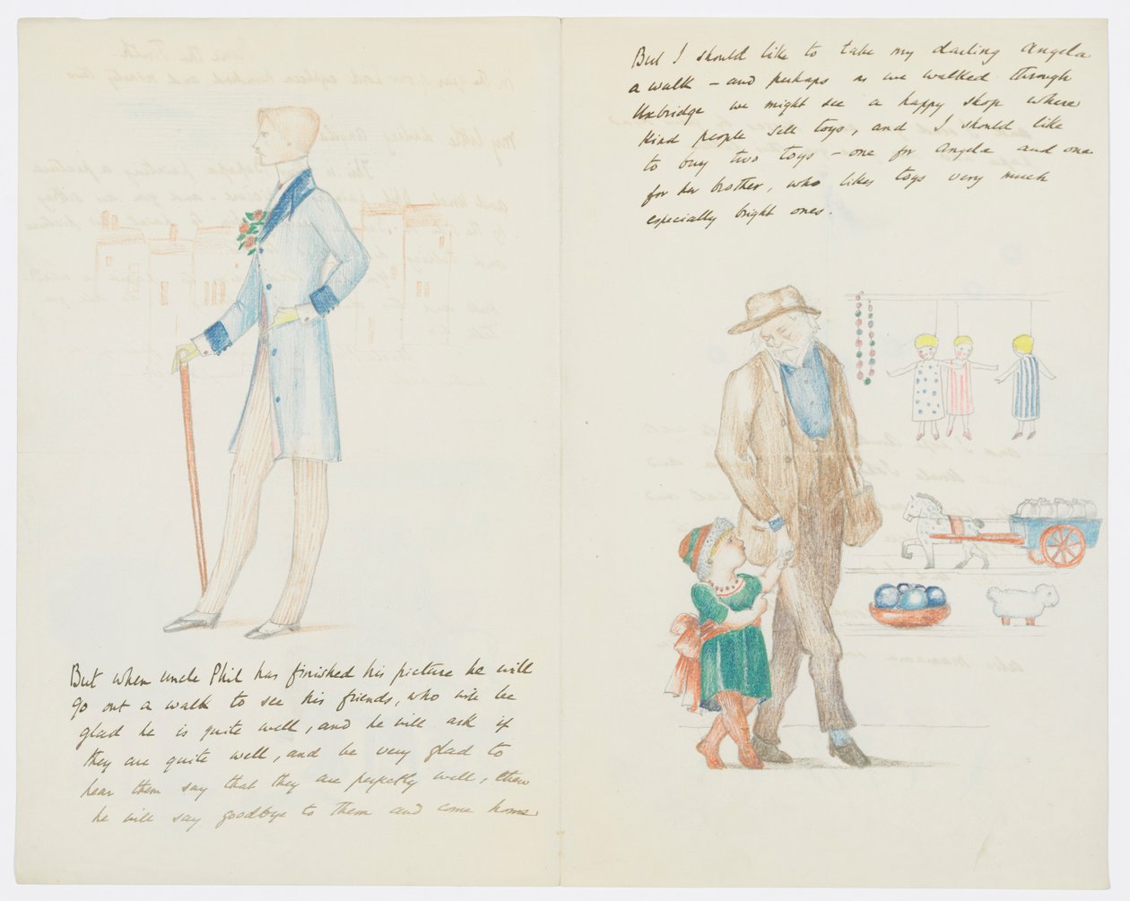 Brev till konstnärens barnbarn Angela Thirkell (penna på papper) av Edward Burne Jones
