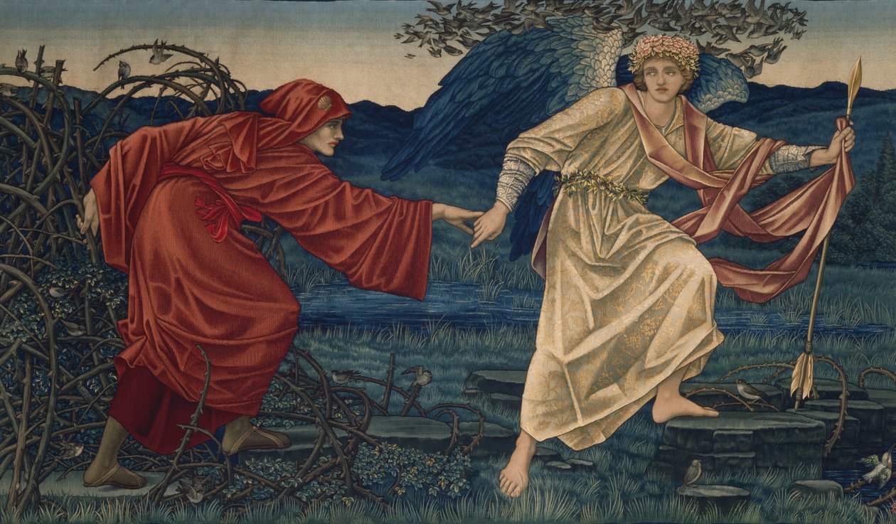 Kärlek att leda pilgrimen, Tapestry, 1909 av Edward Burne Jones