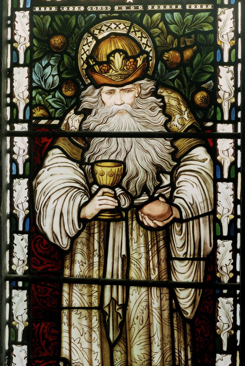 Melchizedek, kung av Salem, 1876 (målat glas) av Edward Burne Jones