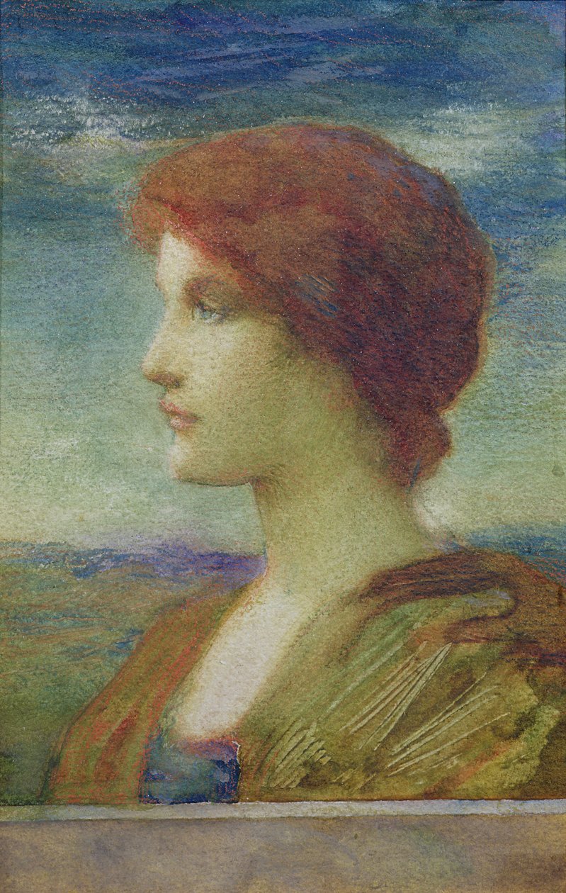 Porträtt av Sarah Bernhardt (1844-1923) (pastell) av Edward Burne Jones