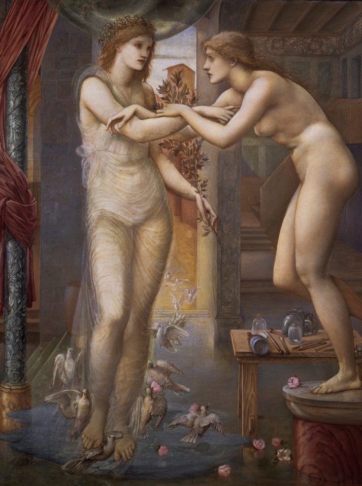 Pygmalion och bilden: Gudomens bränder, 1868-78 av Edward Burne Jones