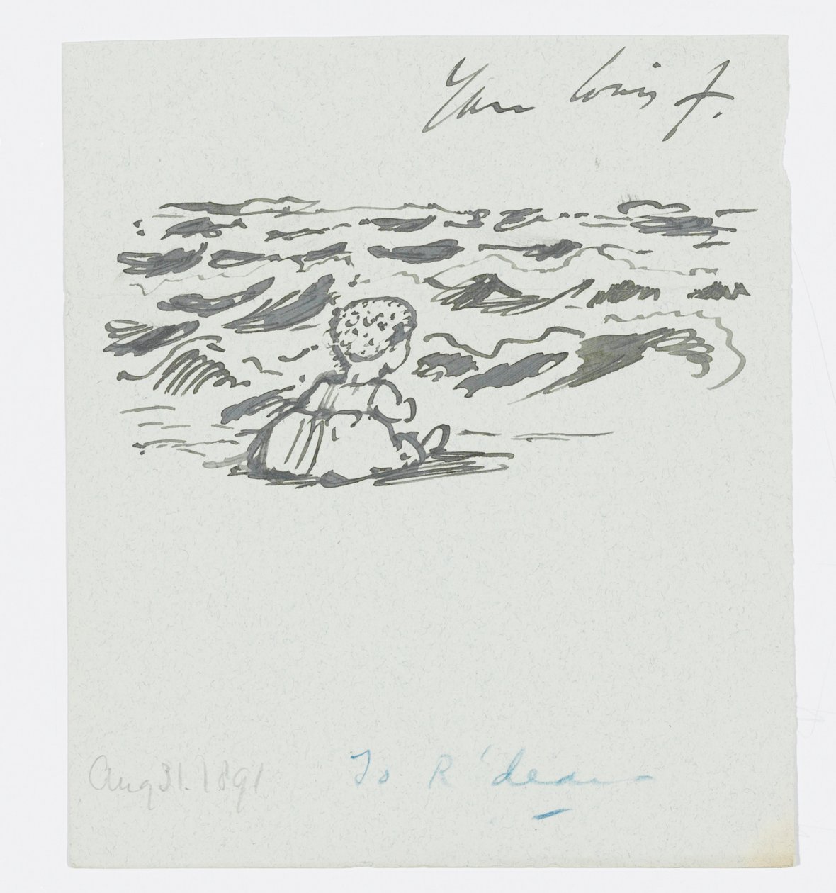 Seaside, Brev till konstnärens barnbarn, Angela Thirkell, 31 augusti av Edward Burne Jones
