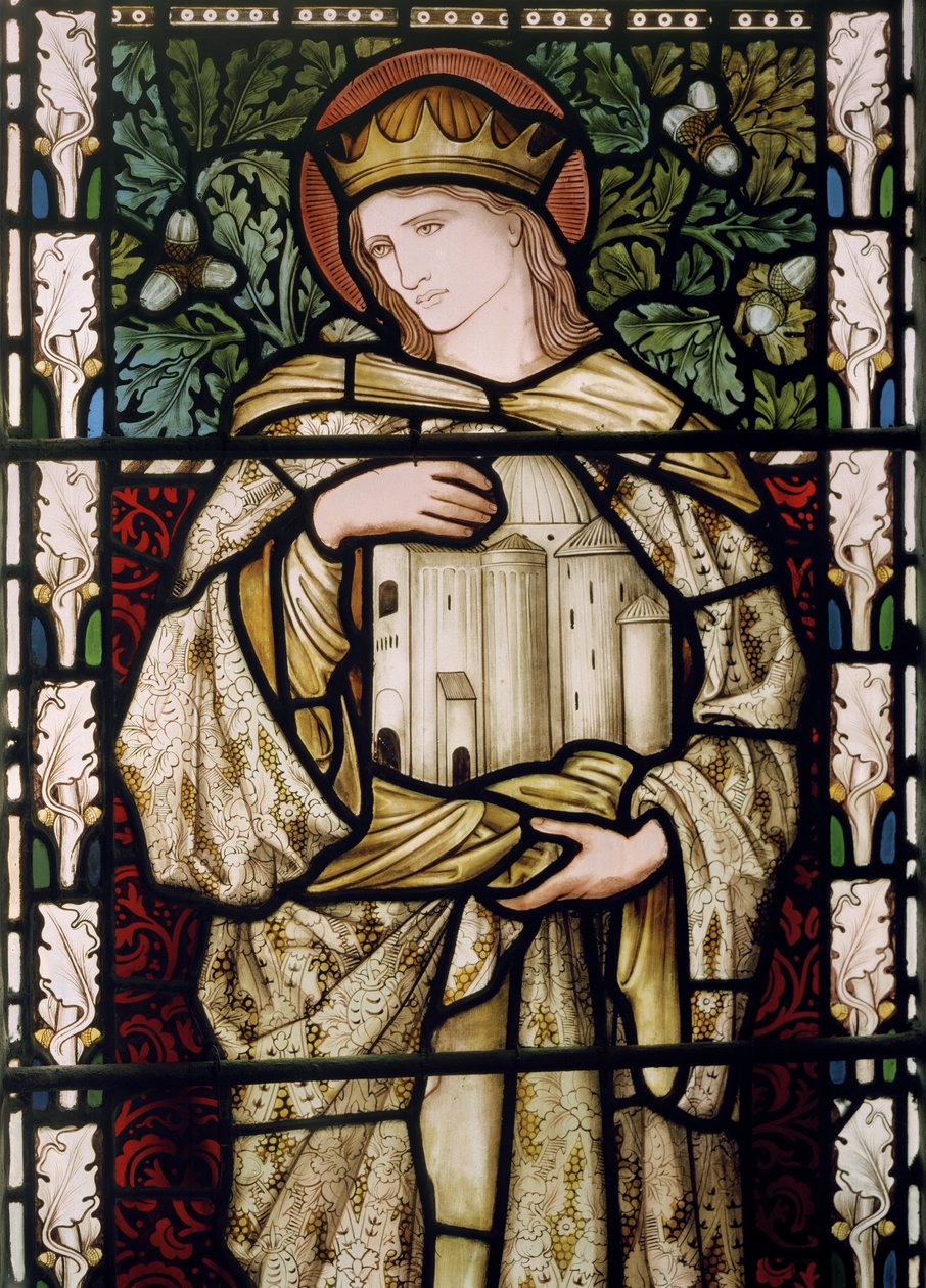 Salomo och templet, 1876 (målat glas) av Edward Burne Jones