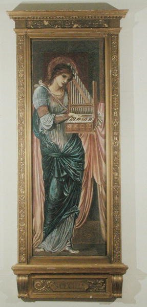 Den heliga Cecilia (tempera på panel) (se även 196891) av Edward Burne Jones