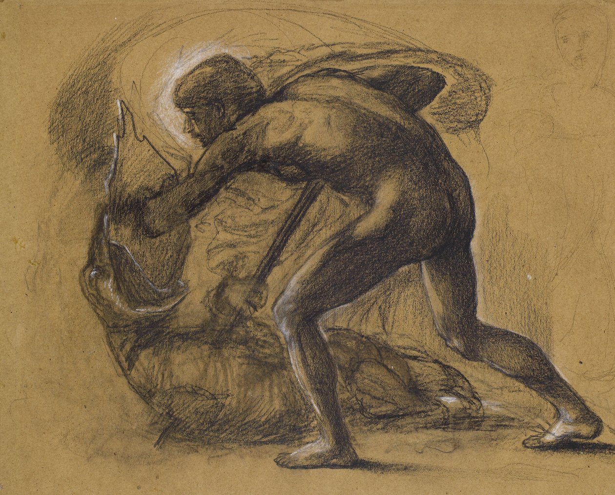 St George and the Dragon (penna på papper) av Edward Burne Jones