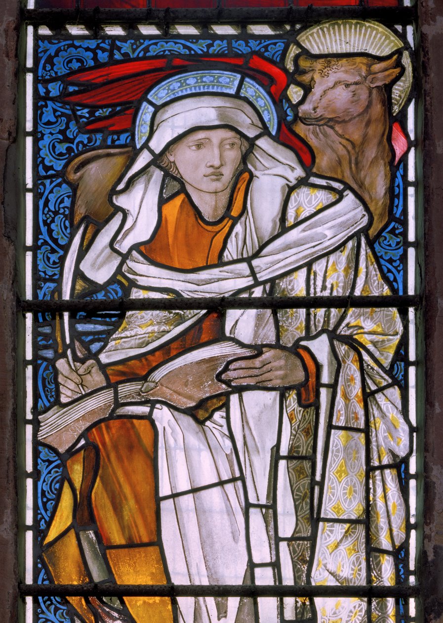 St Luke, 1877 (målat glas) av Edward Burne Jones