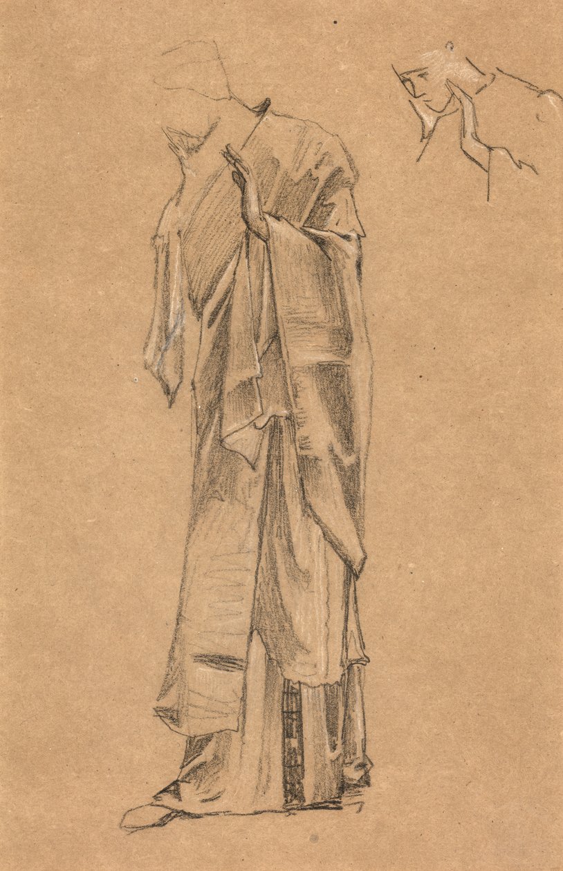 Studie associerad med "The Dream of Lancelot" av Edward Burne Jones