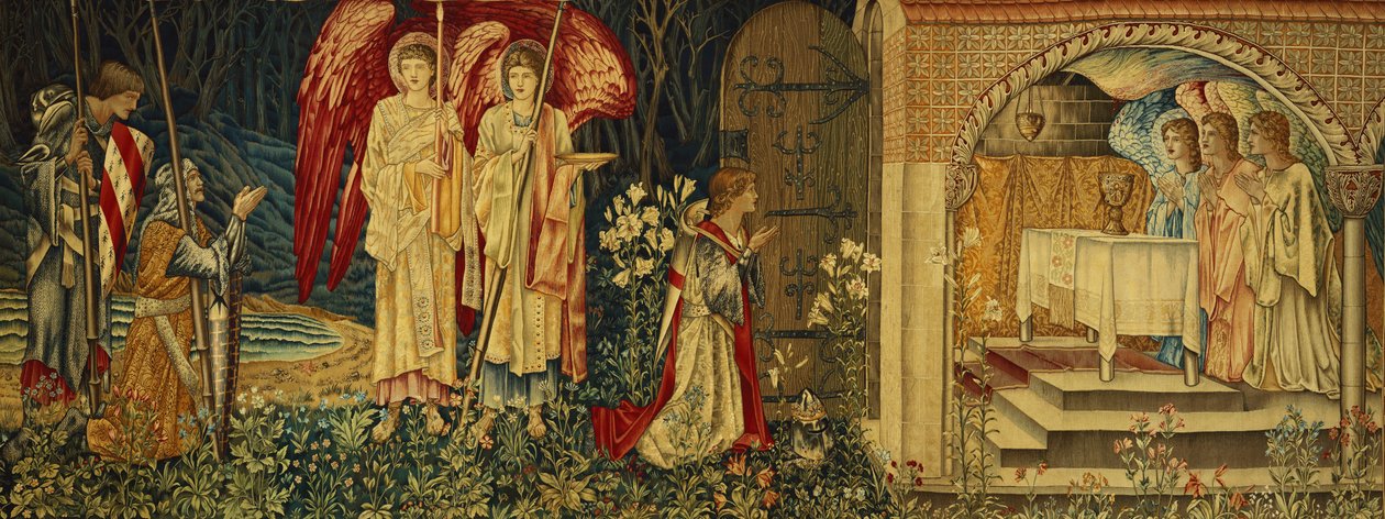 The Achievement of the Holy Graal av Sir Galahad, Sir Bors och Sir Percival, av Edward Burne Jones
